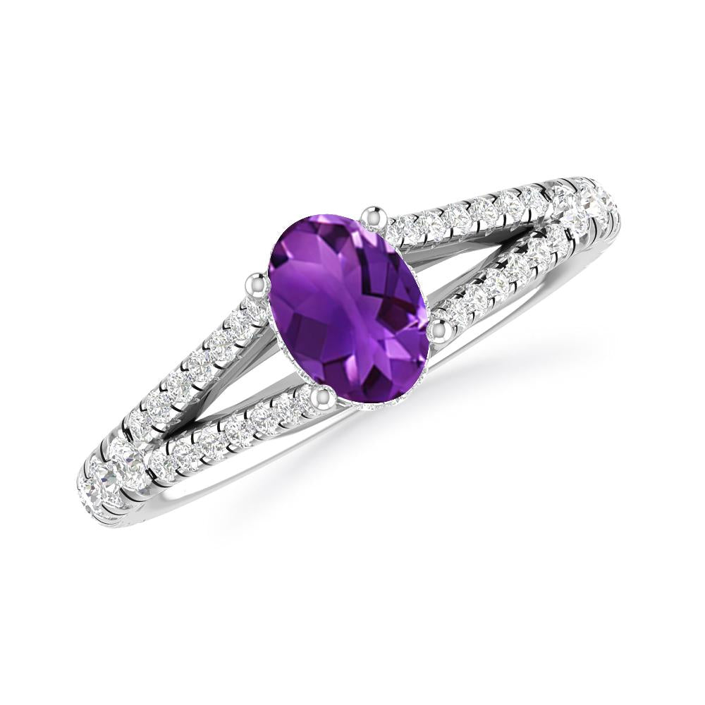 White Gold - Amethyst