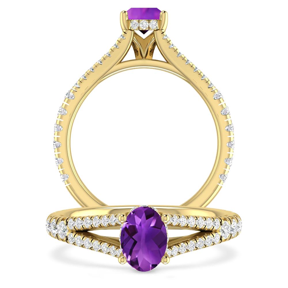 Yellow Gold - Amethyst