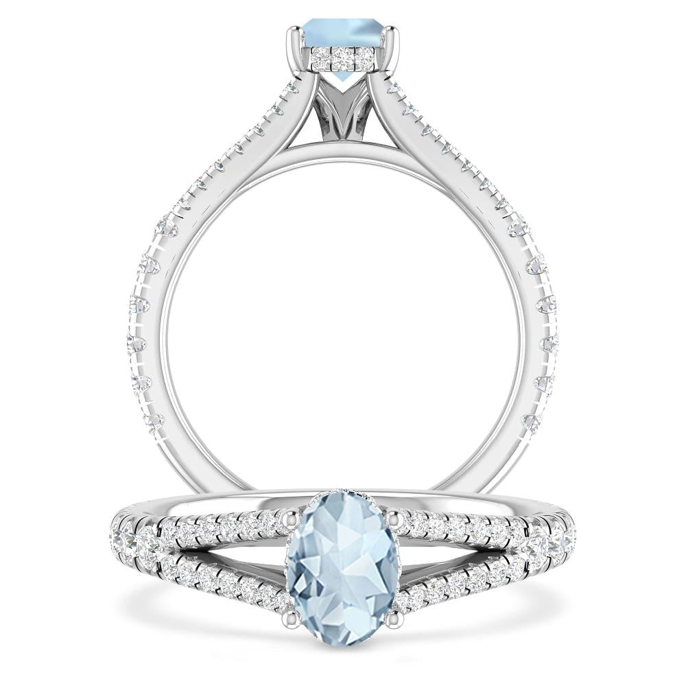 White Gold - Aquamarine