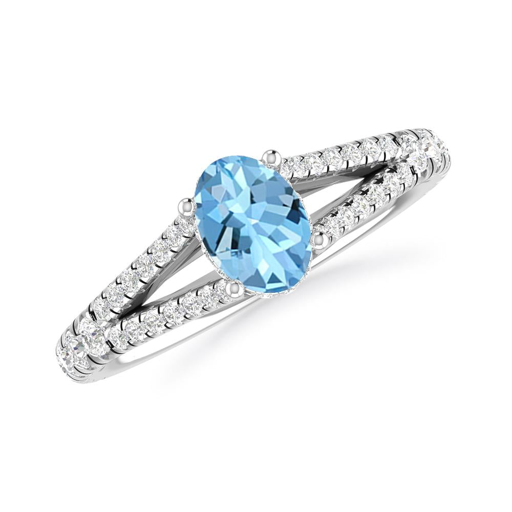 White Gold - Aquamarine