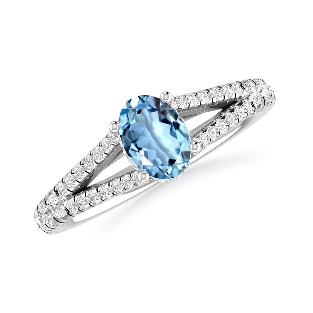 White Gold - Aquamarine