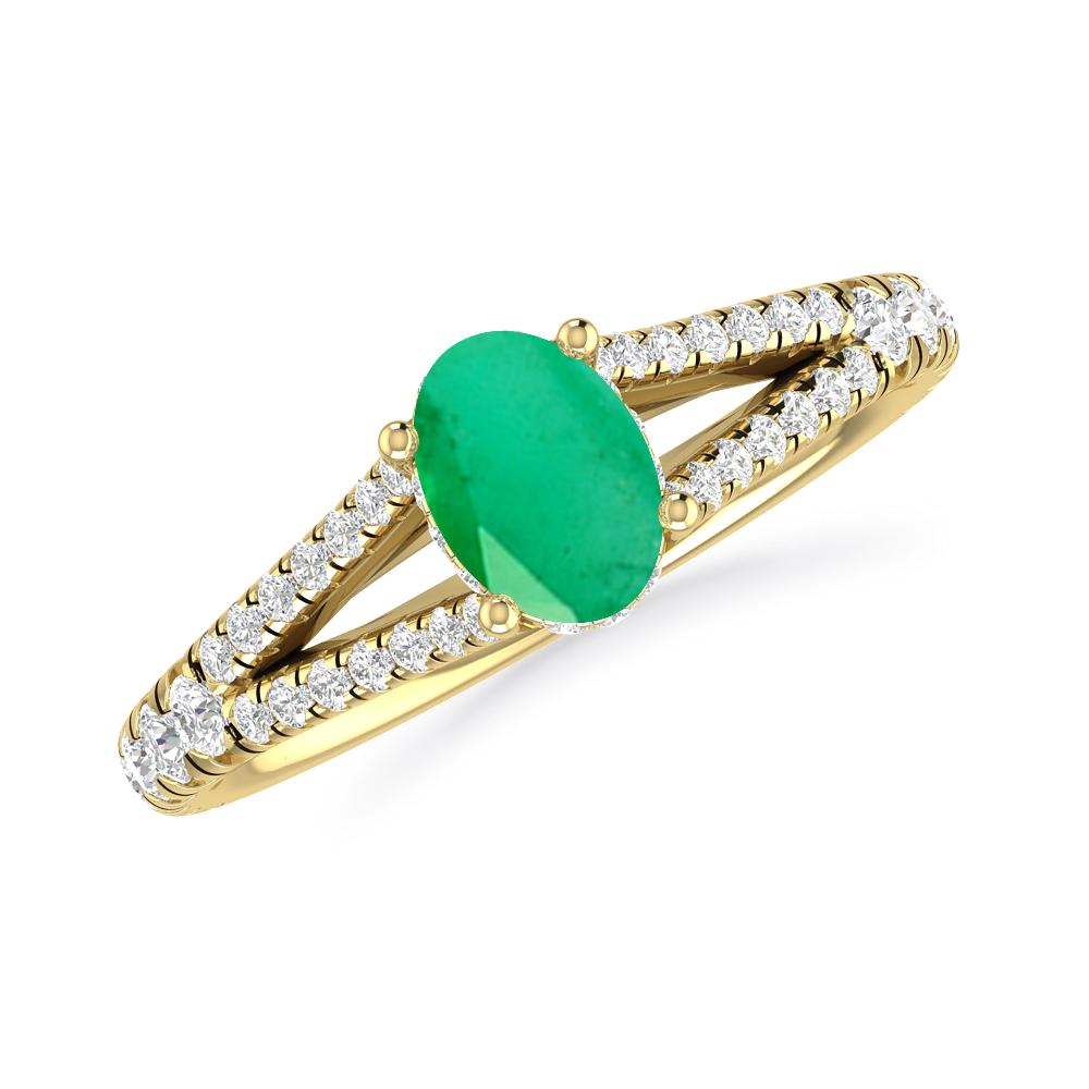 Yellow Gold - Emerald