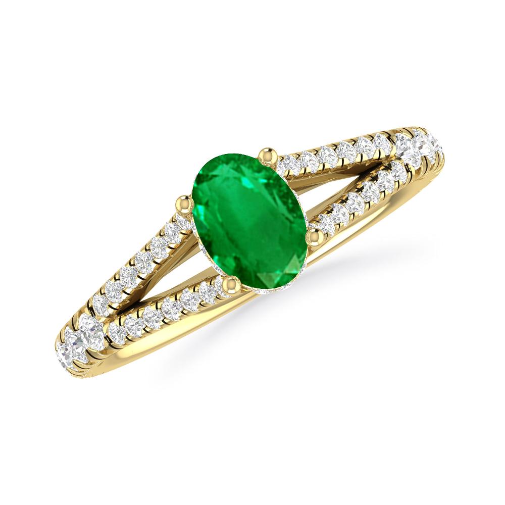 Yellow Gold - Emerald