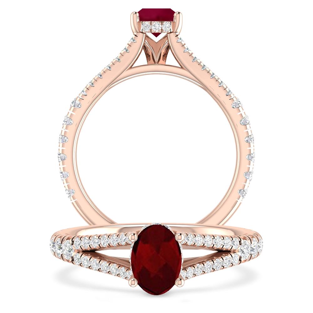 Rose Gold - Garnet