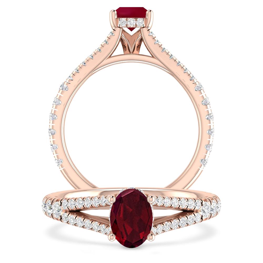 Rose Gold - Garnet