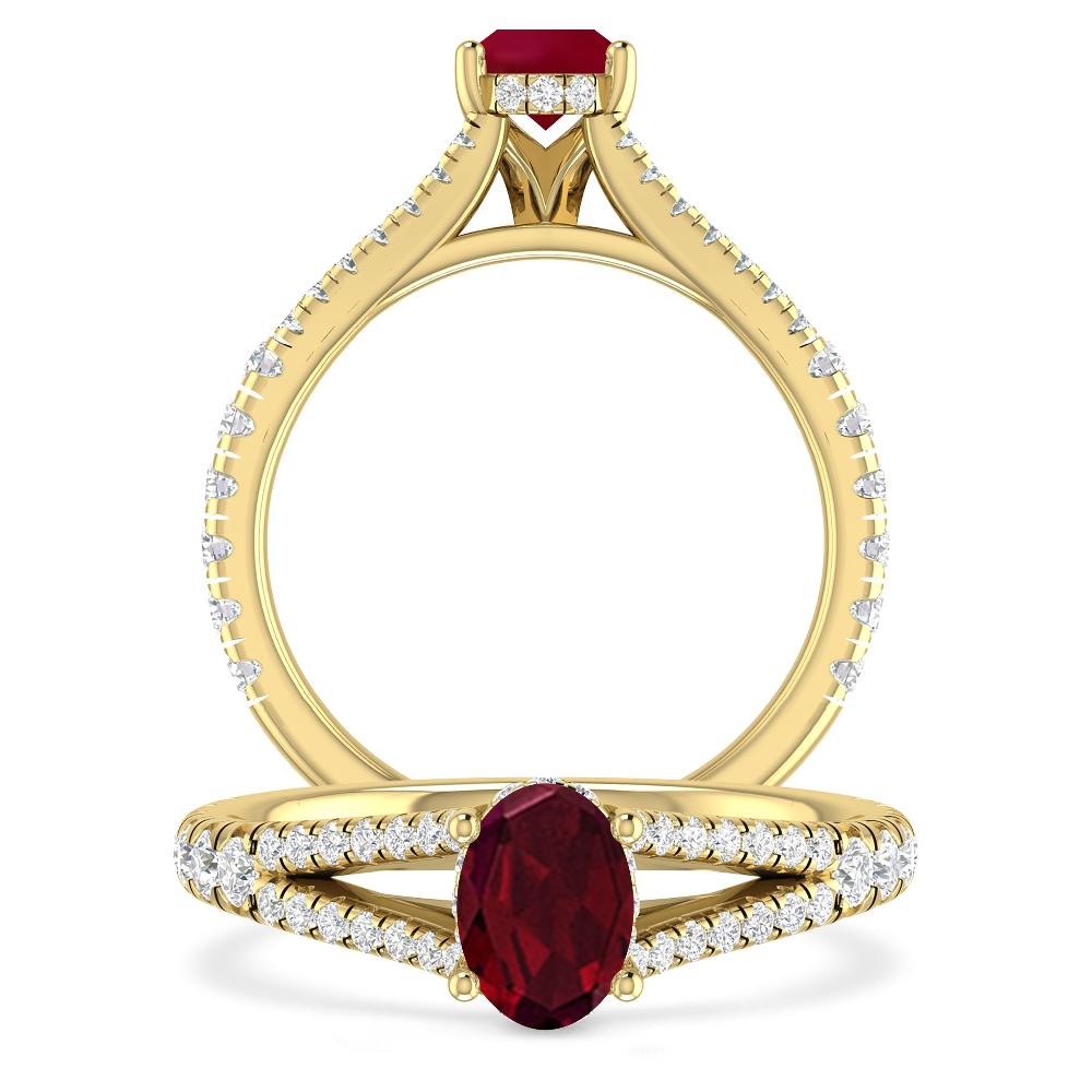 Yellow Gold - Garnet