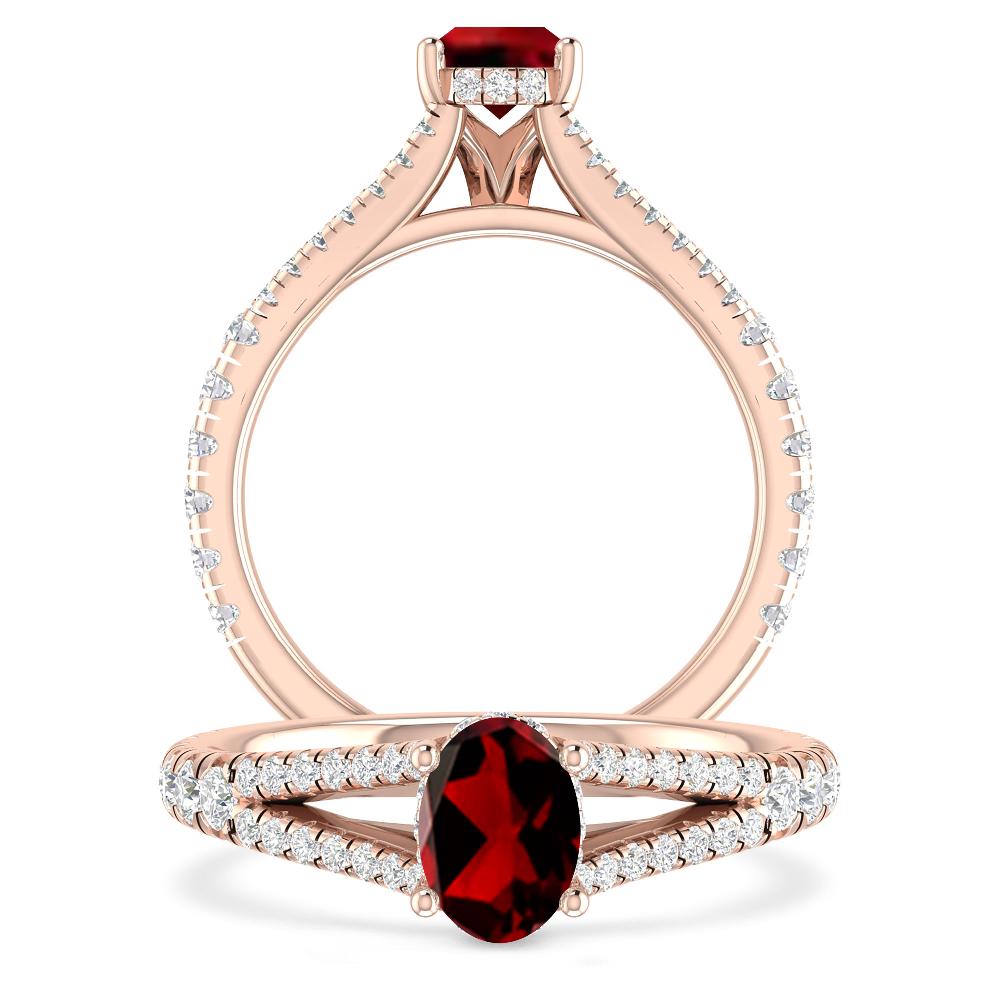 Rose Gold - Garnet