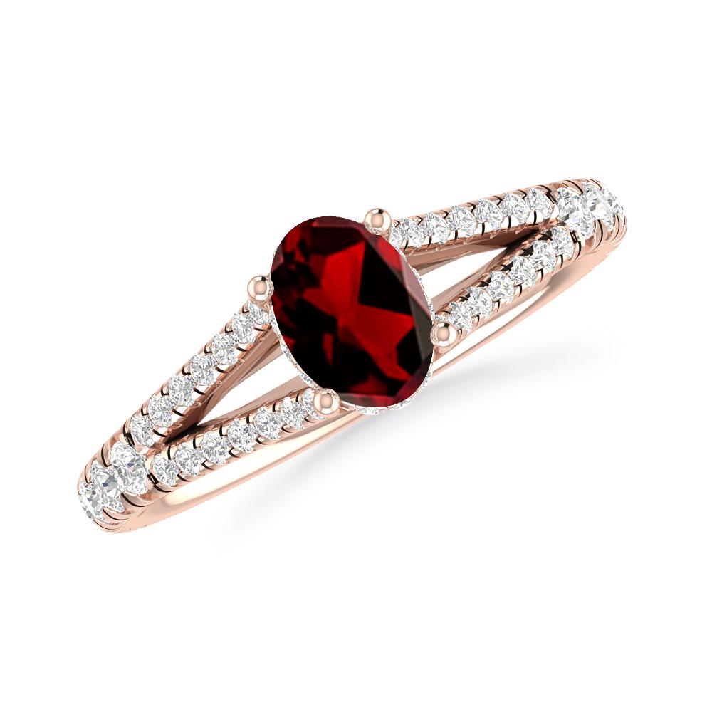 Rose Gold - Garnet