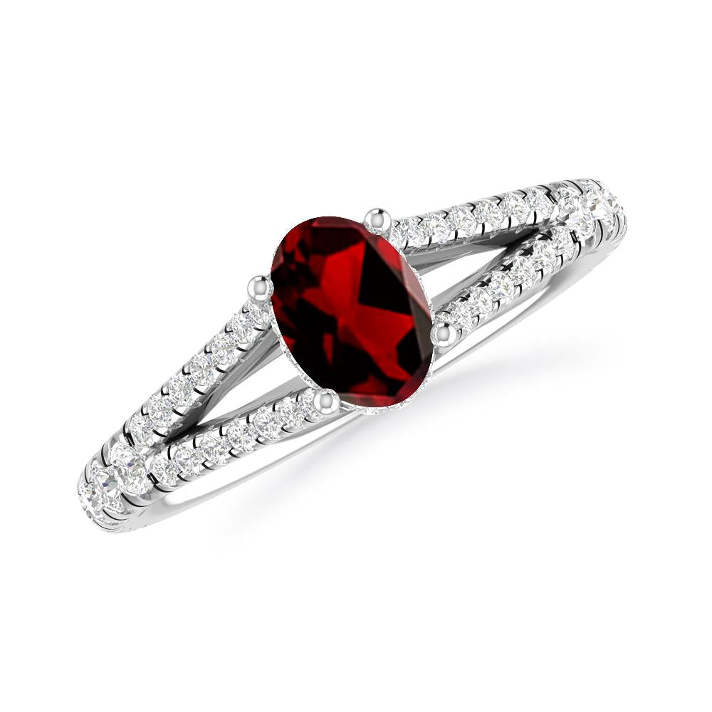 White Gold - Garnet