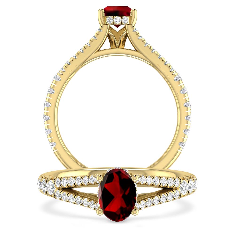 Yellow Gold - Garnet