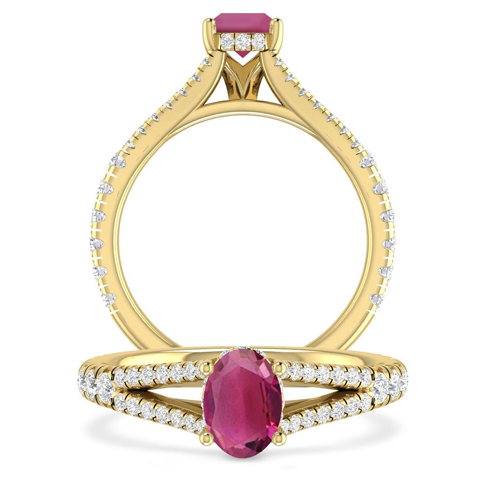 Yellow Gold - Pink Tourmaline