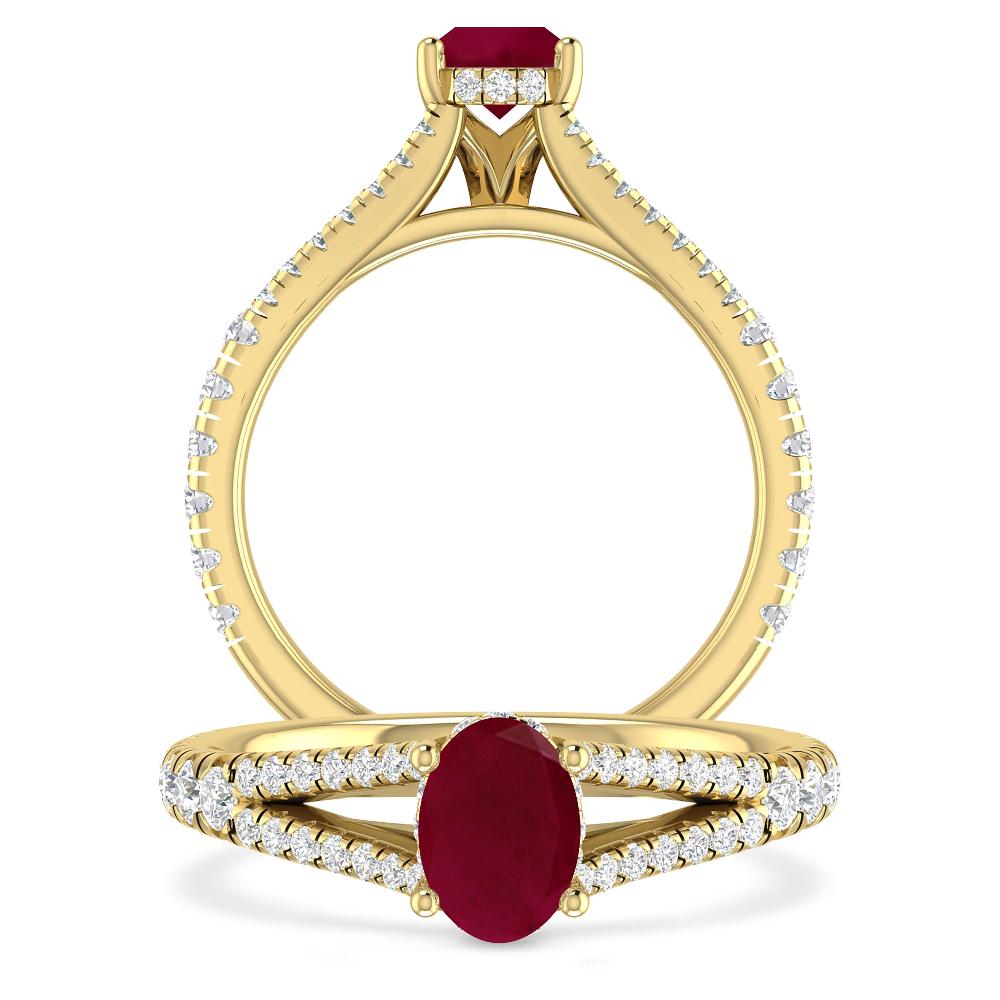 Yellow Gold - Ruby