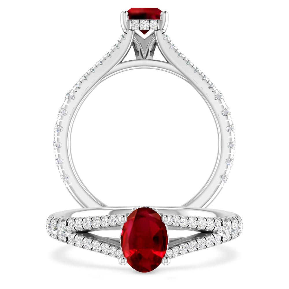 White Gold - Ruby