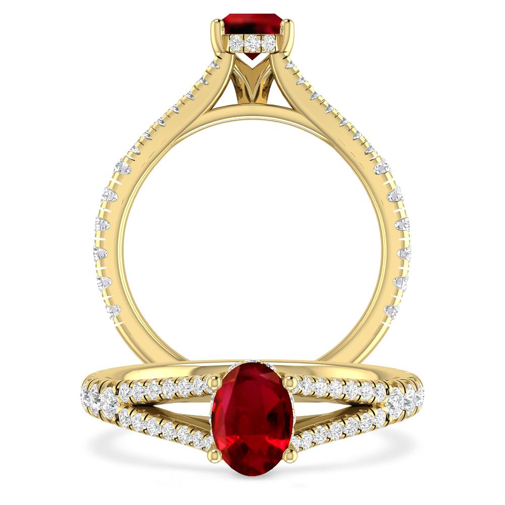 Yellow Gold - Ruby