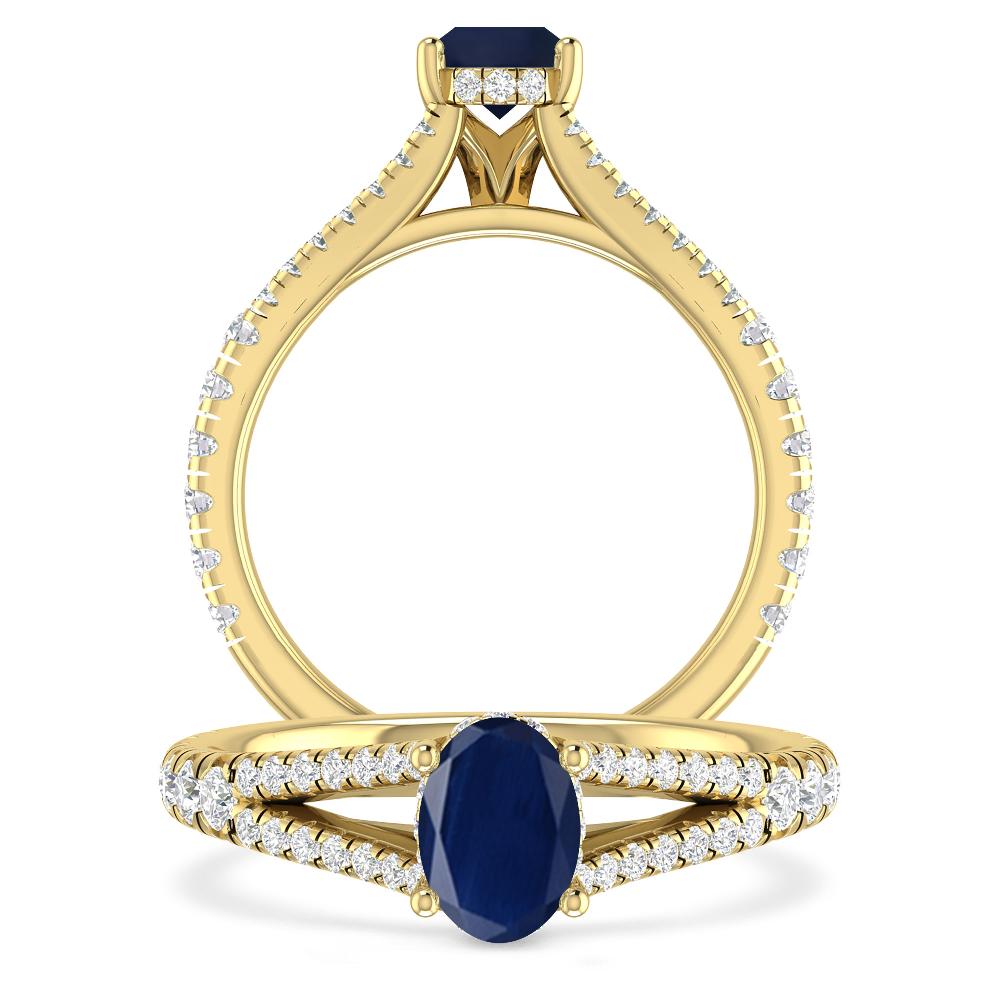 Yellow Gold - Sapphire