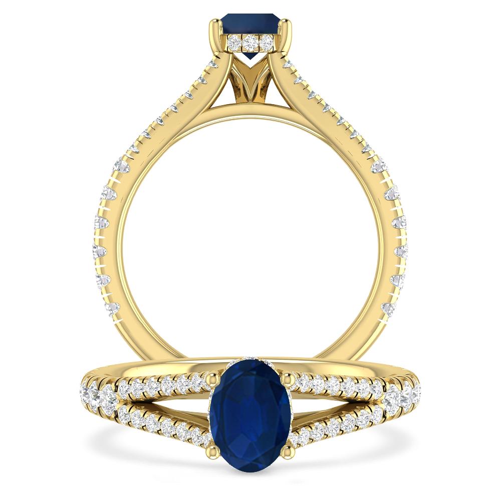 Yellow Gold - Sapphire