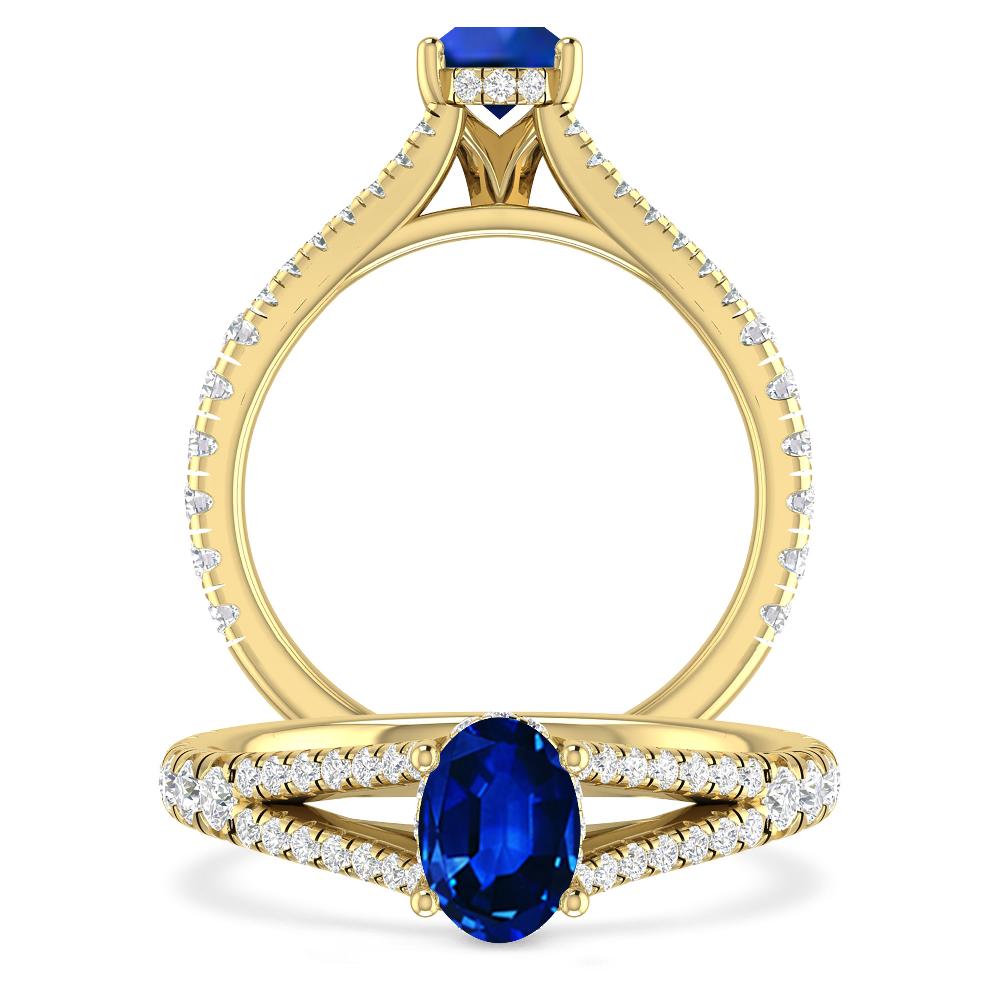 Yellow Gold - Sapphire