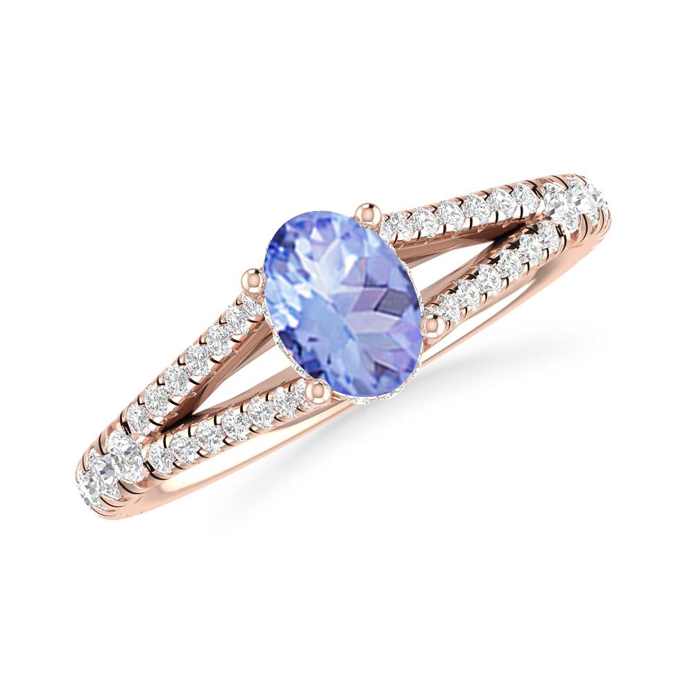 Rose Gold - Tanzanite