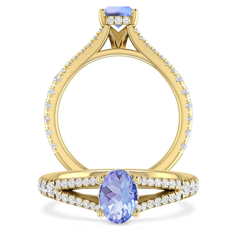 Yellow Gold - Tanzanite