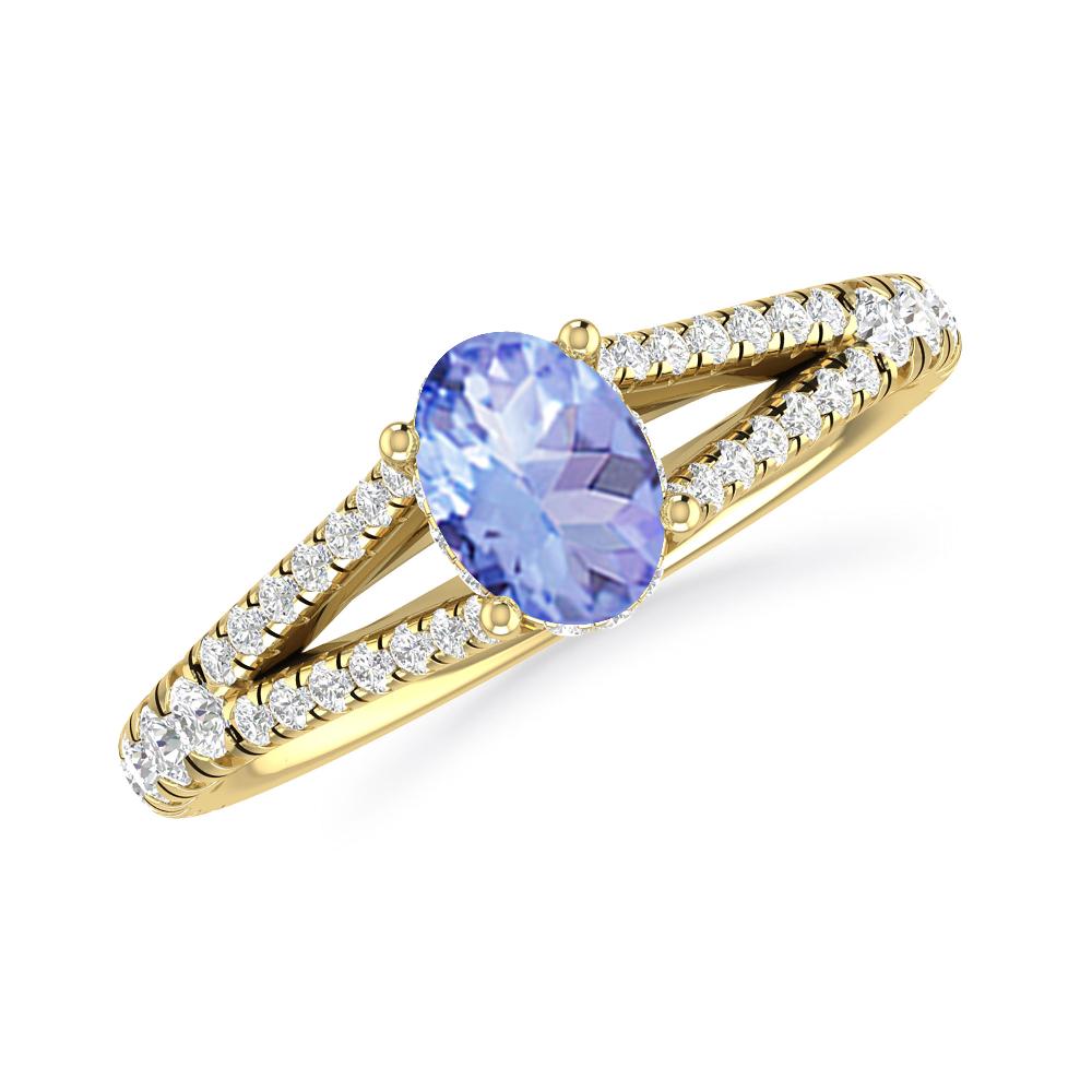 Yellow Gold - Tanzanite