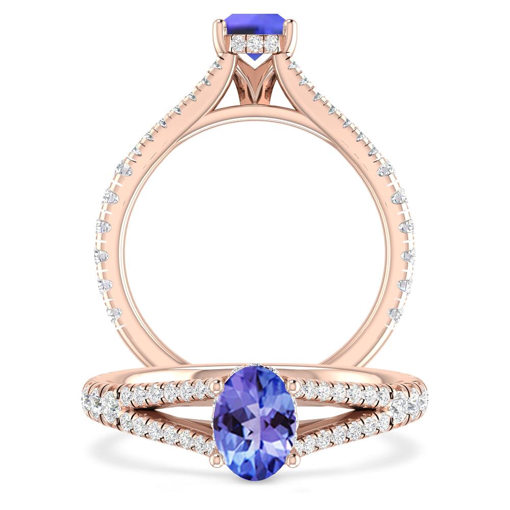 Rose Gold - Tanzanite