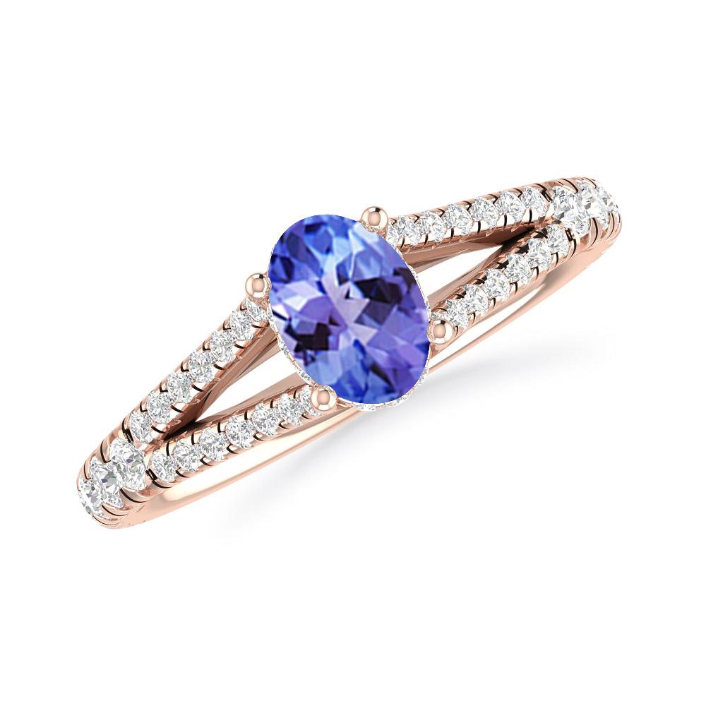 Rose Gold - Tanzanite