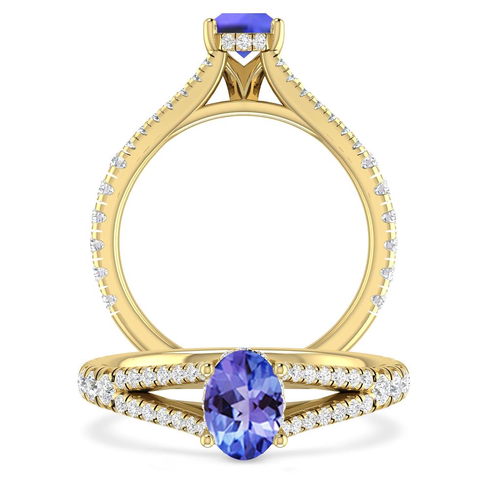 Yellow Gold - Tanzanite