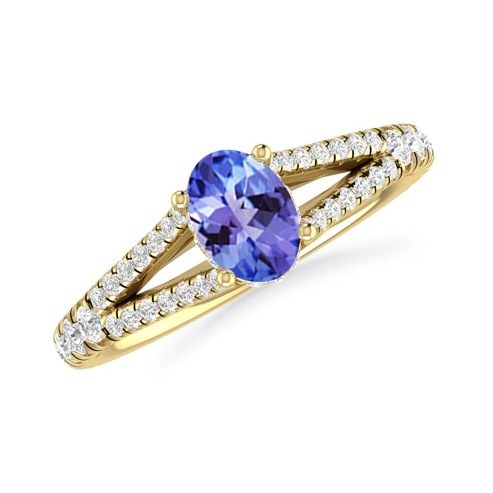 Yellow Gold - Tanzanite