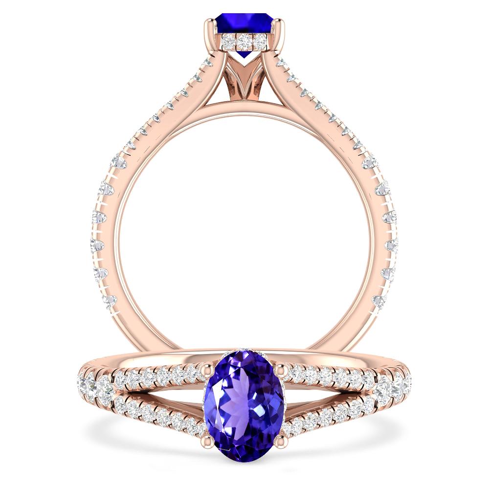 Rose Gold - Tanzanite