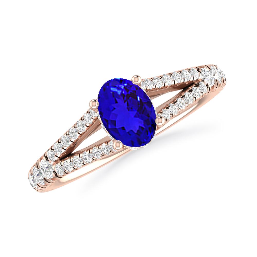 Rose Gold - Tanzanite