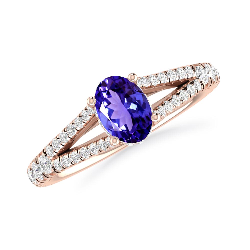 Rose Gold - Tanzanite