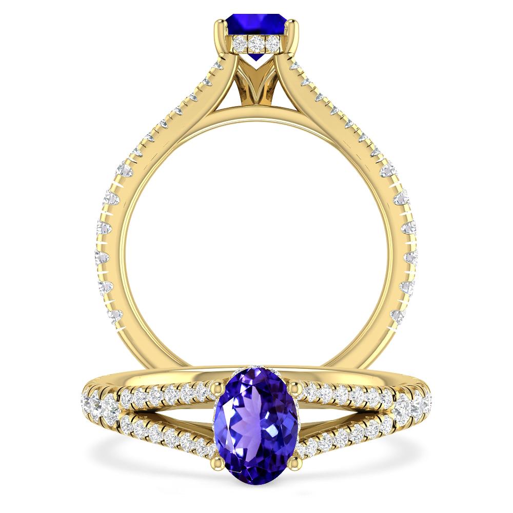 Yellow Gold - Tanzanite