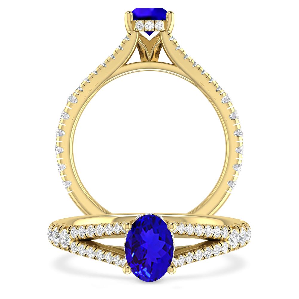 Yellow Gold - Tanzanite