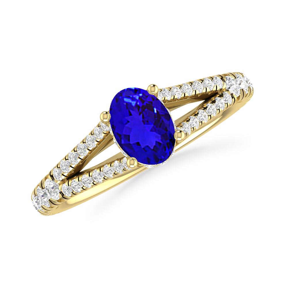 Yellow Gold - Tanzanite