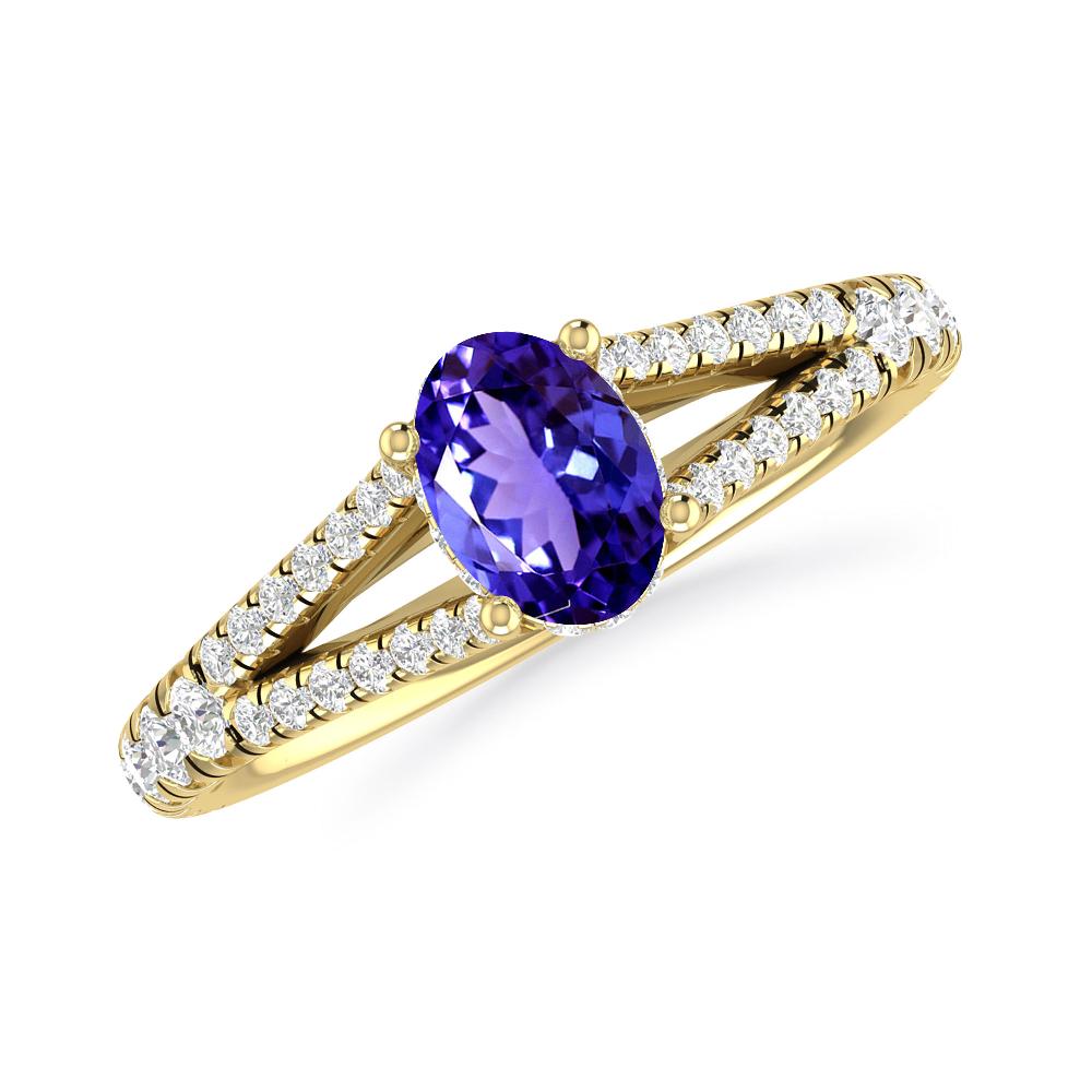 Yellow Gold - Tanzanite