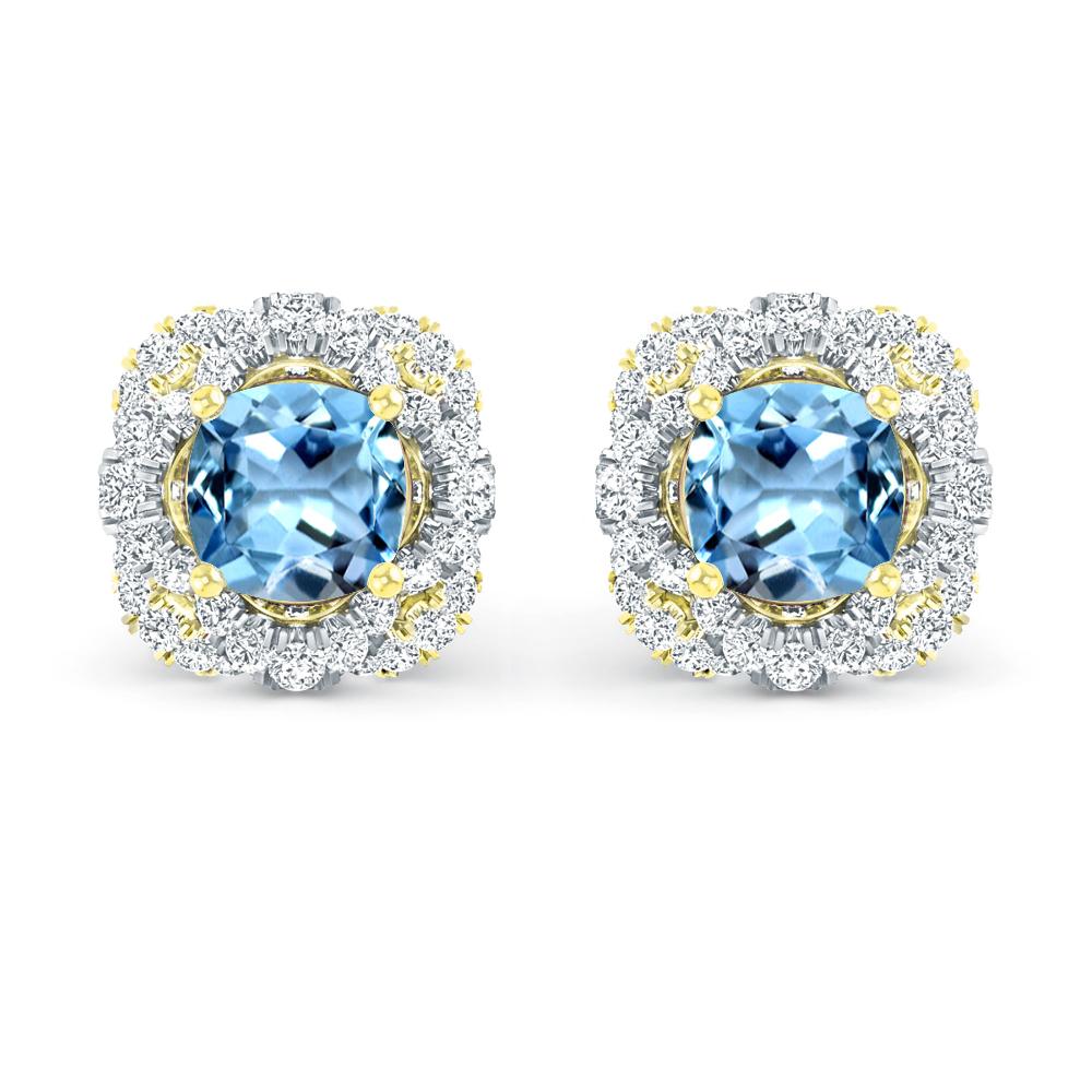 Yellow Gold/White Gold - Aquamarine