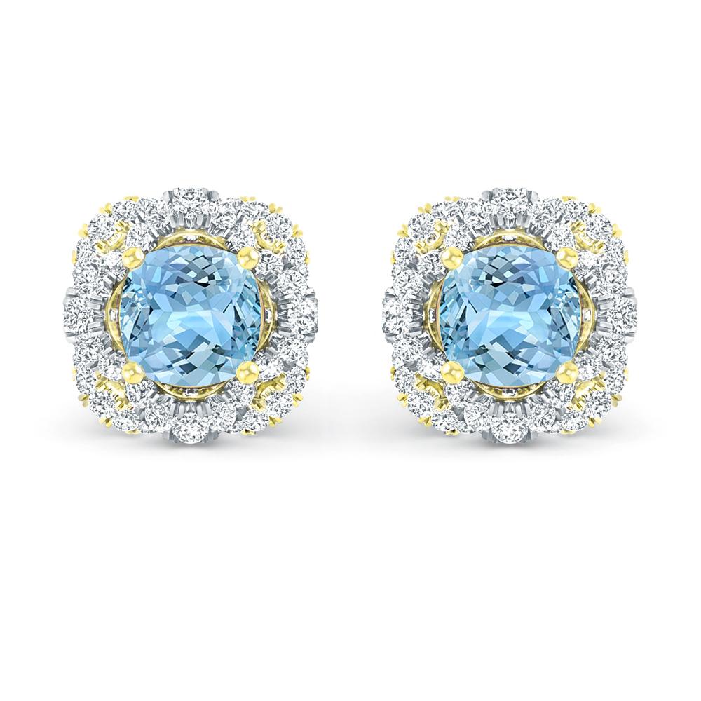 Yellow Gold/White Gold - Aquamarine