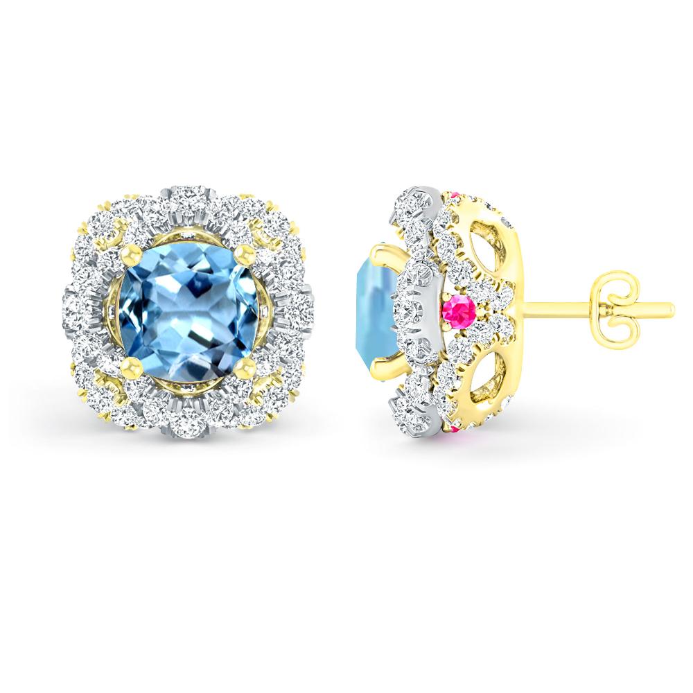 Yellow Gold/White Gold - Aquamarine