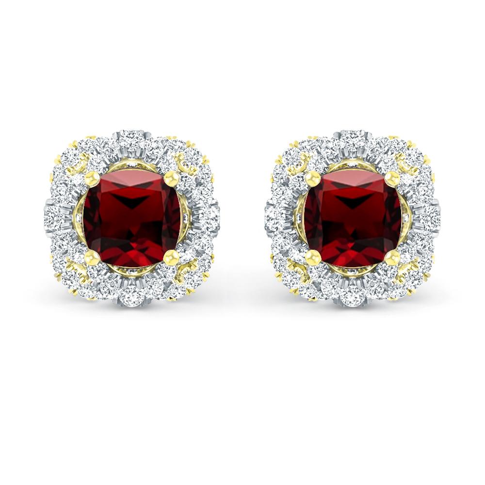 Yellow Gold/White Gold - Garnet