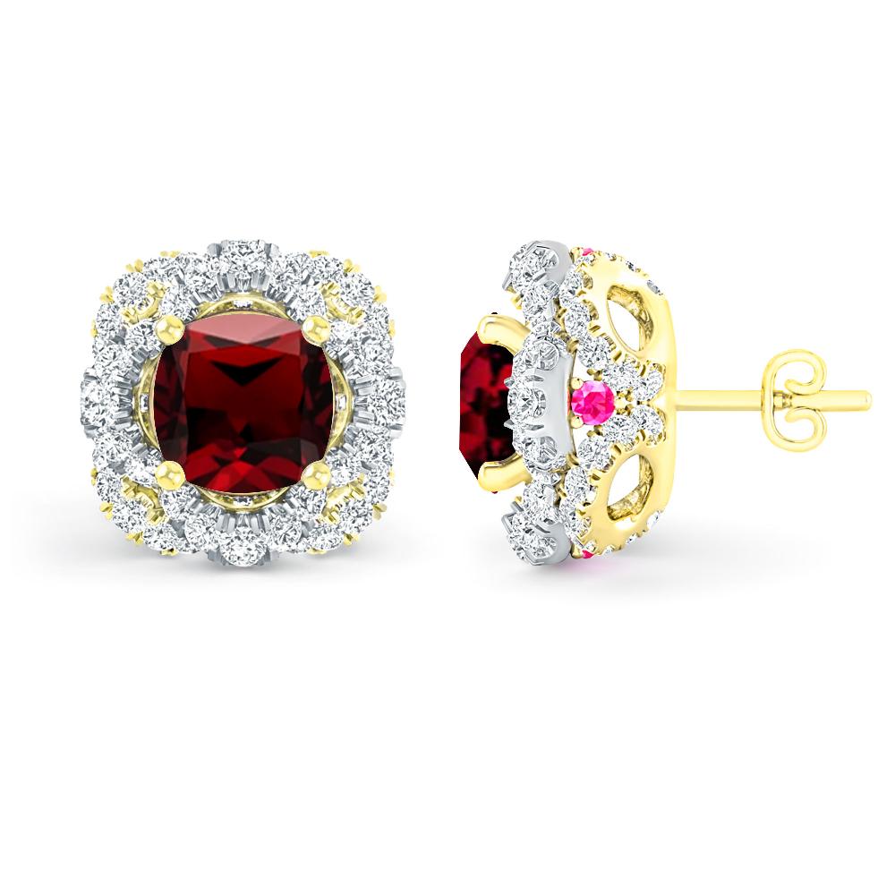 Yellow Gold/White Gold - Garnet