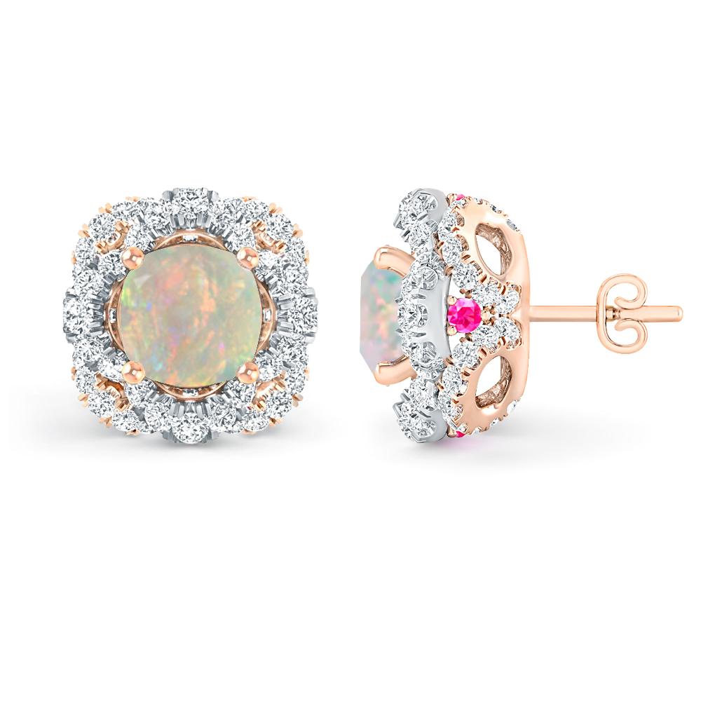 Rose Gold/White Gold - Opal