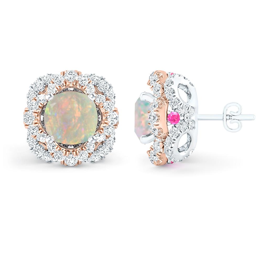 White Gold/Rose Gold - Opal