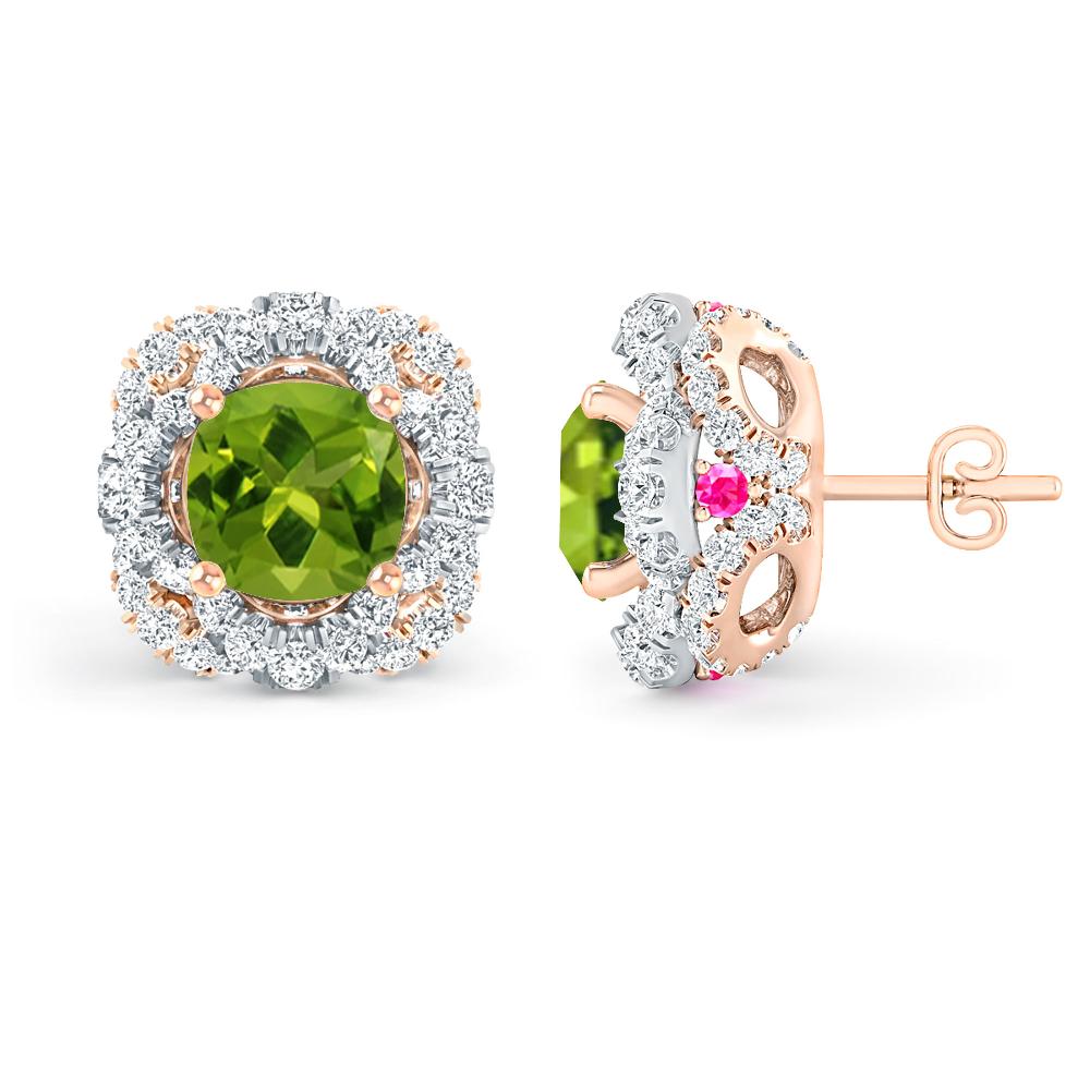 Rose Gold/White Gold - Peridot