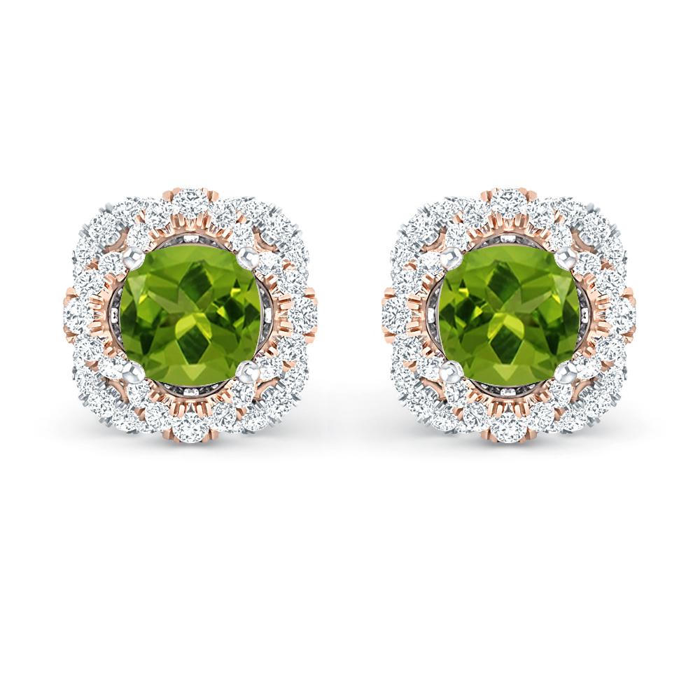 White Gold/Rose Gold - Peridot