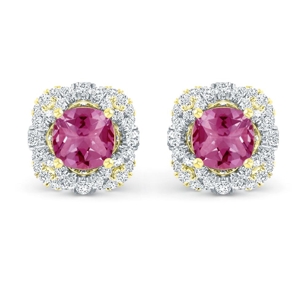 Yellow Gold/White Gold - Pink Tourmaline