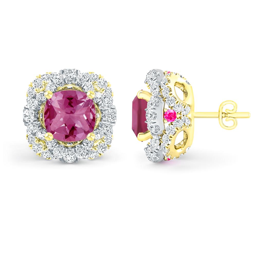 Yellow Gold/White Gold - Pink Tourmaline