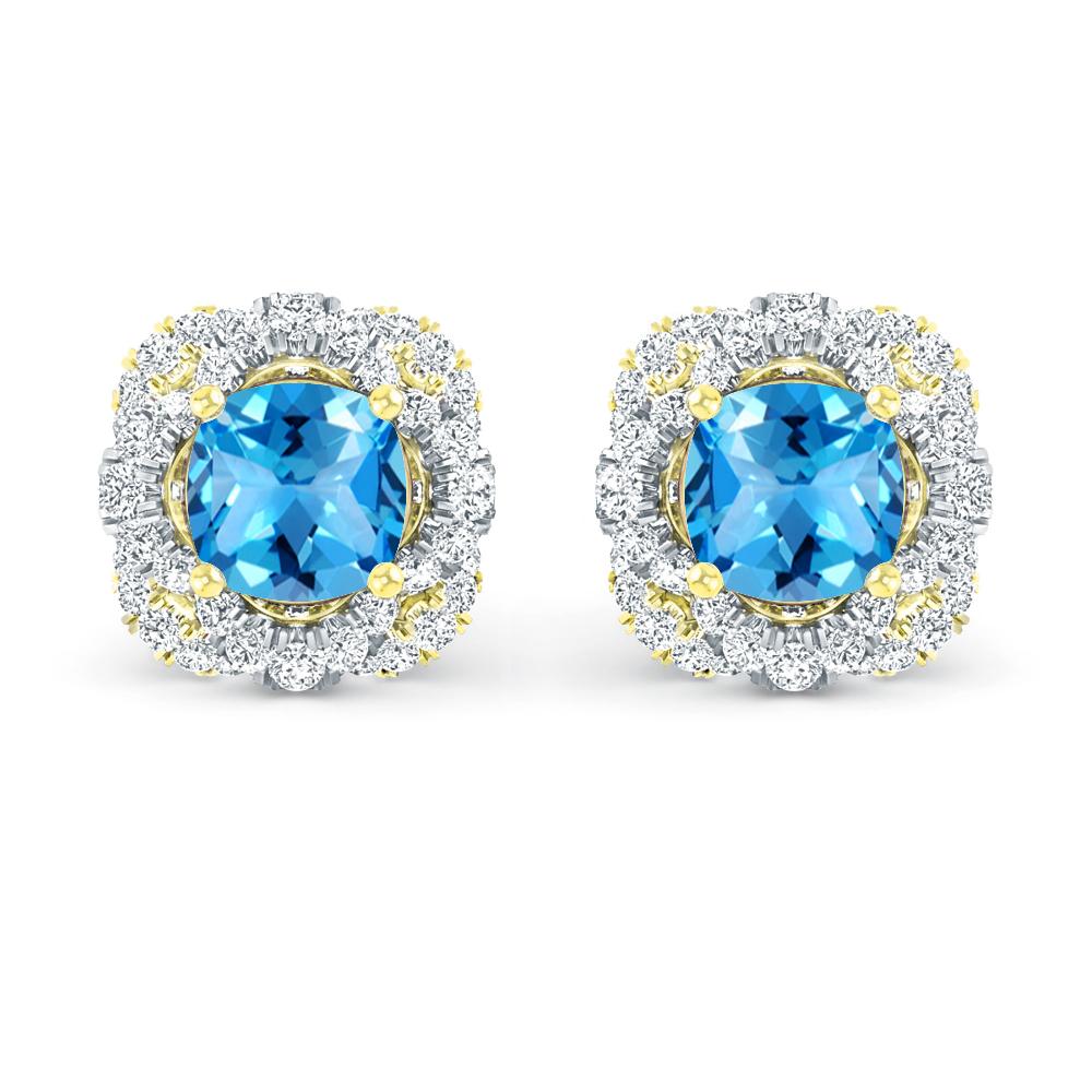 Yellow Gold/White Gold - Blue Topaz