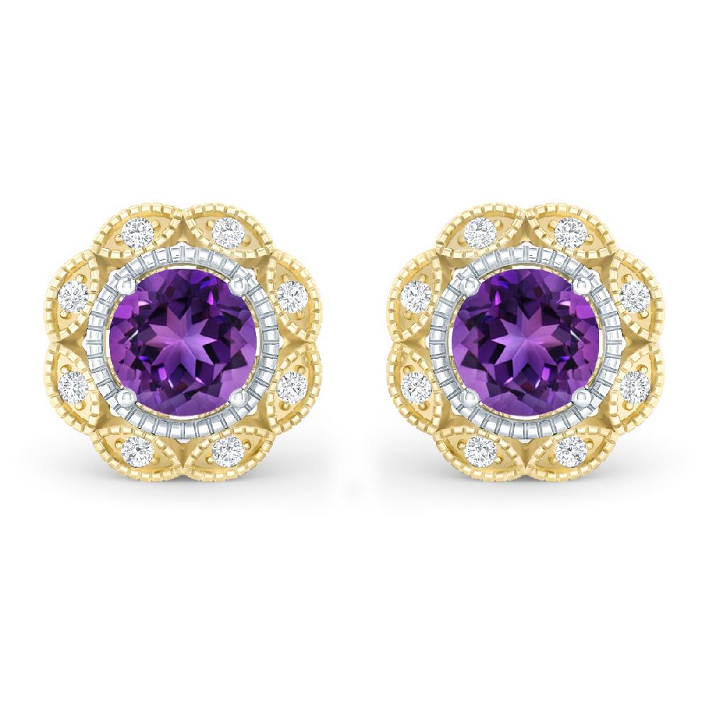 Yellow Gold - Amethyst