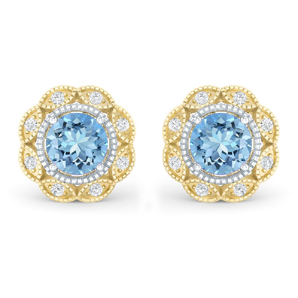 Yellow Gold - Aquamarine