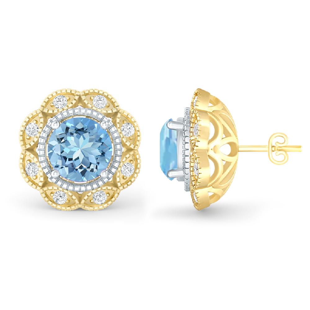 Yellow Gold - Aquamarine